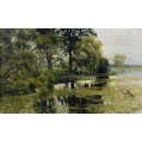 РЕПРОДУКЦИИ НА КАРТИНИ Обрасло езеро (1888)